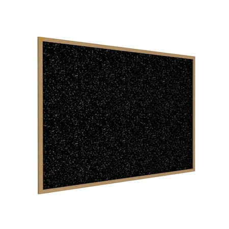 Ghent Bulletin Board, Recycled, 4 ft H x 10 ft W. Oak Frame, Confetti WTR410-CF